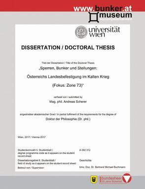Cover der Dissertation Dr. Scherer Andreas